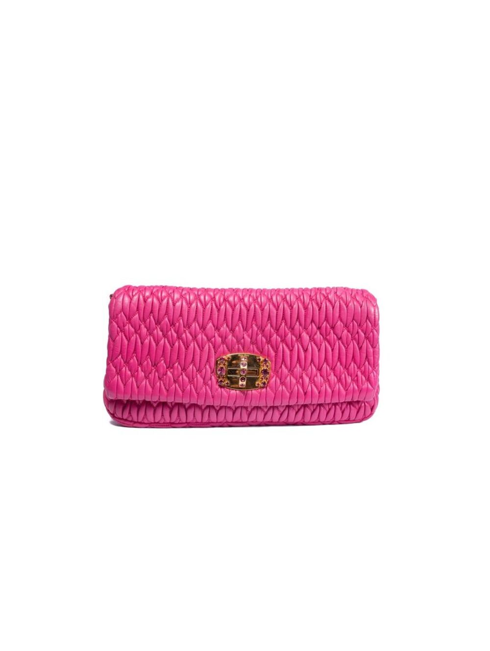 Pink Miu Miu matelasse Clutch/bag